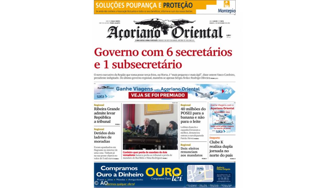 Governo com seis secretários e um subsecretário