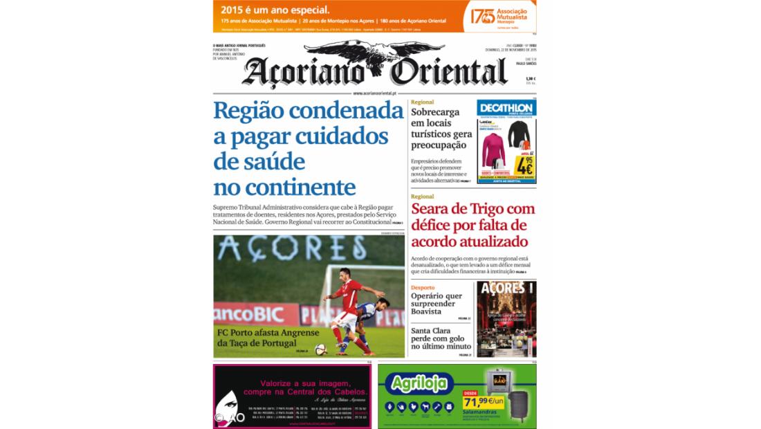 Região condenada a pagar cuidados de saúde no continente