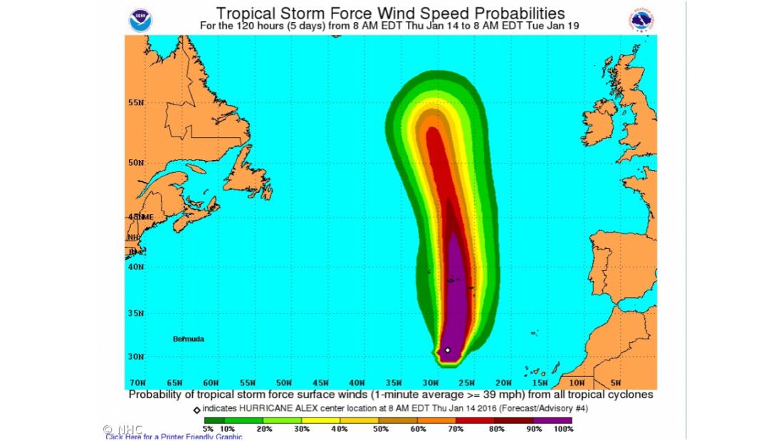 Ciclone Alex é um fenómeno raro no mês de janeiro