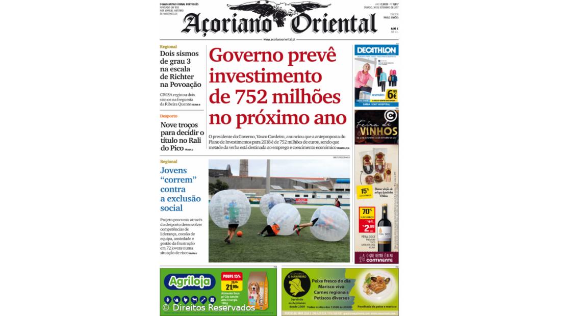 Governo prevê investimento de 752 milhões no próximo ano