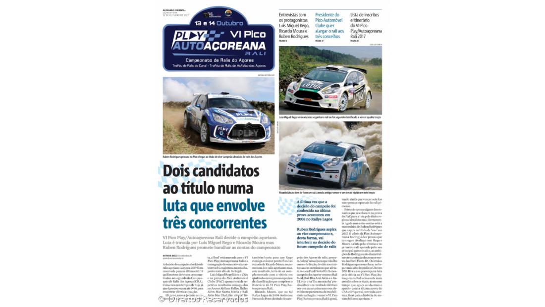 Suplemento "VI Pico Play/Autoaçoreana Rali"