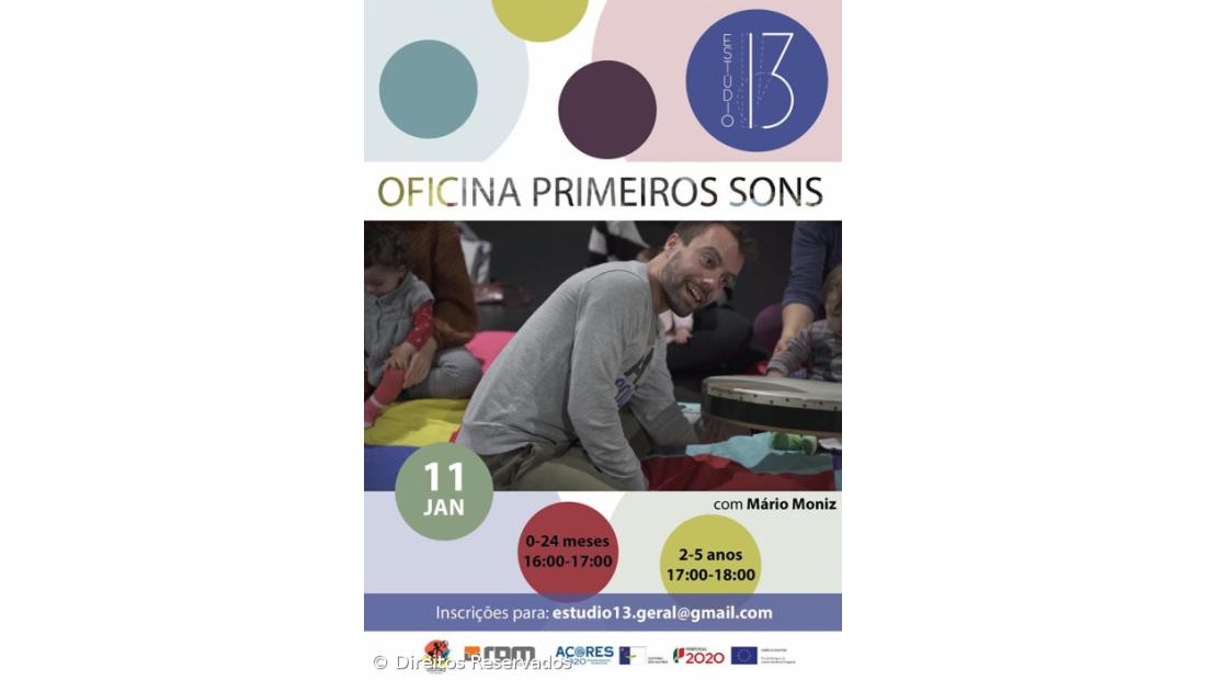 Oficina primeiros sons no Estúdio 13