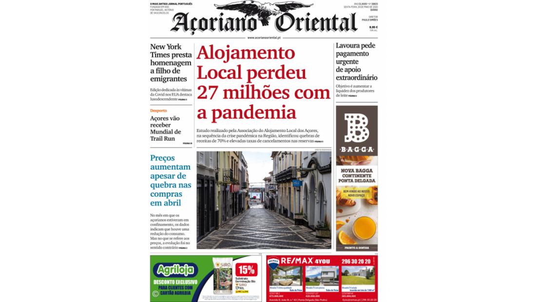 "Alojamento Local perdeu 27 milhões com a pandemia"