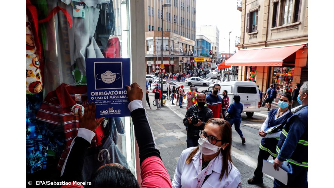 Brasil soma 46.884 casos em 24 horas e ultrapassa 6,5 milhões de infetados