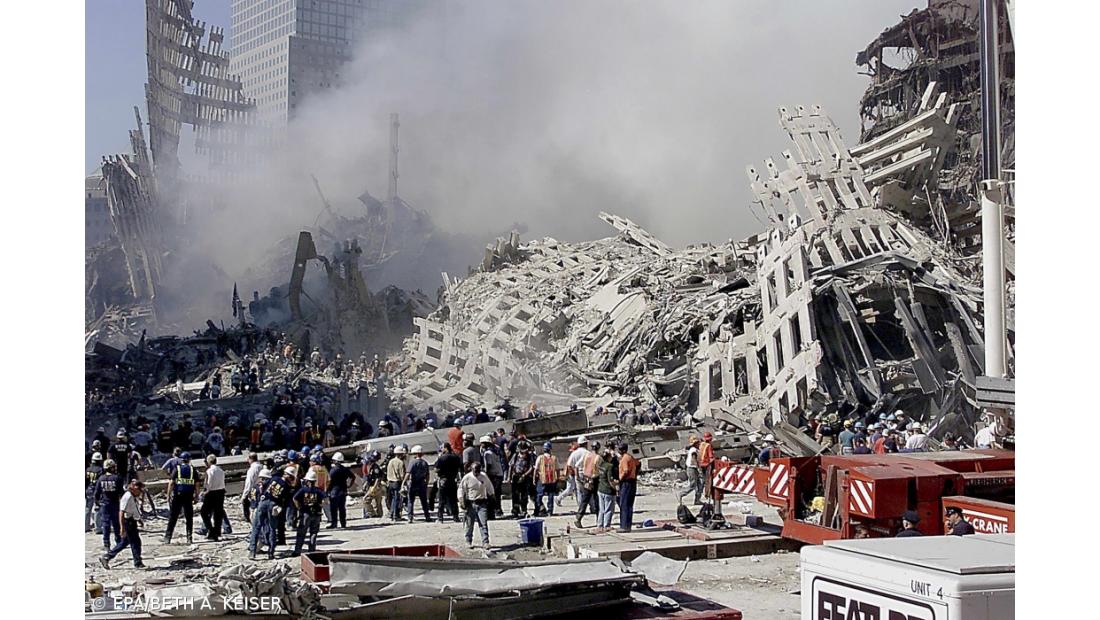  Memória da tragédia à sombra das torres que não existem
