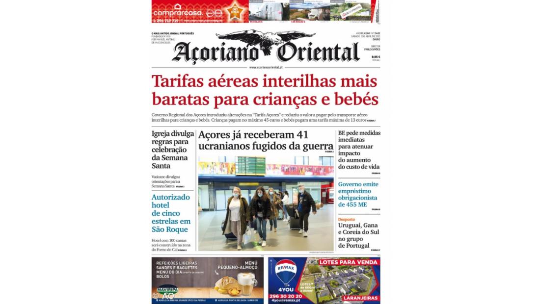 Tarifas aéreas interilhas mais baratas para crianças e bebés