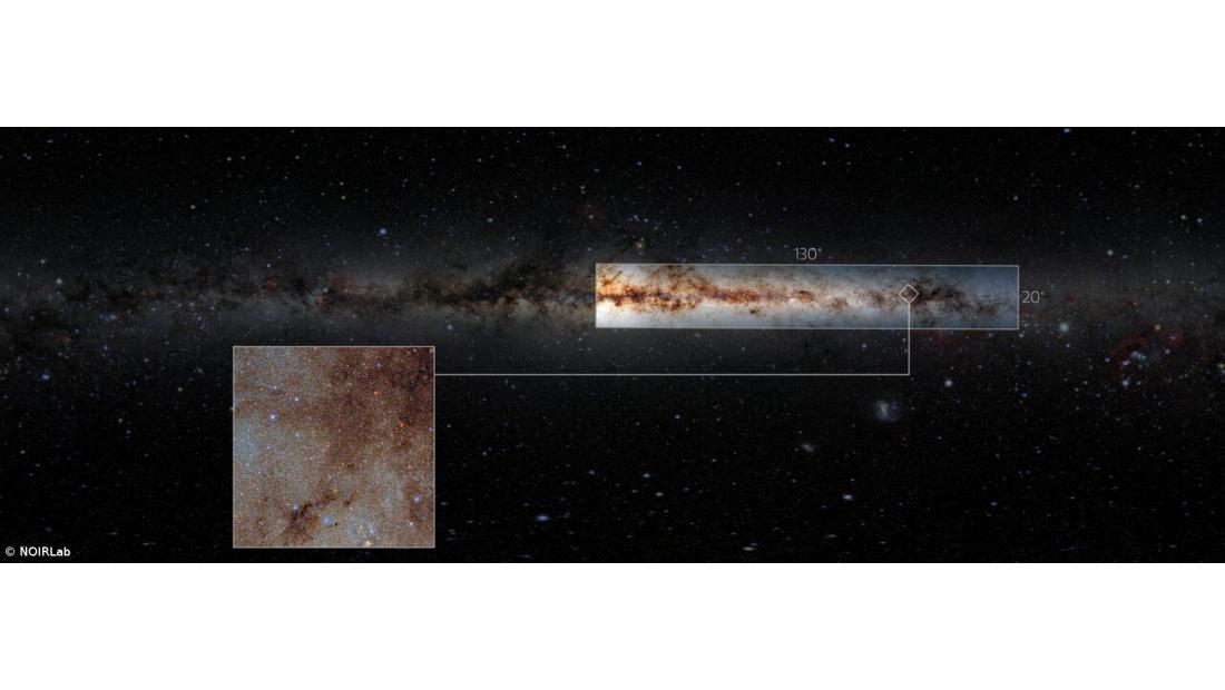 Identificados 3.320 milhões de objetos celestes no plano galáctico da Via Láctea