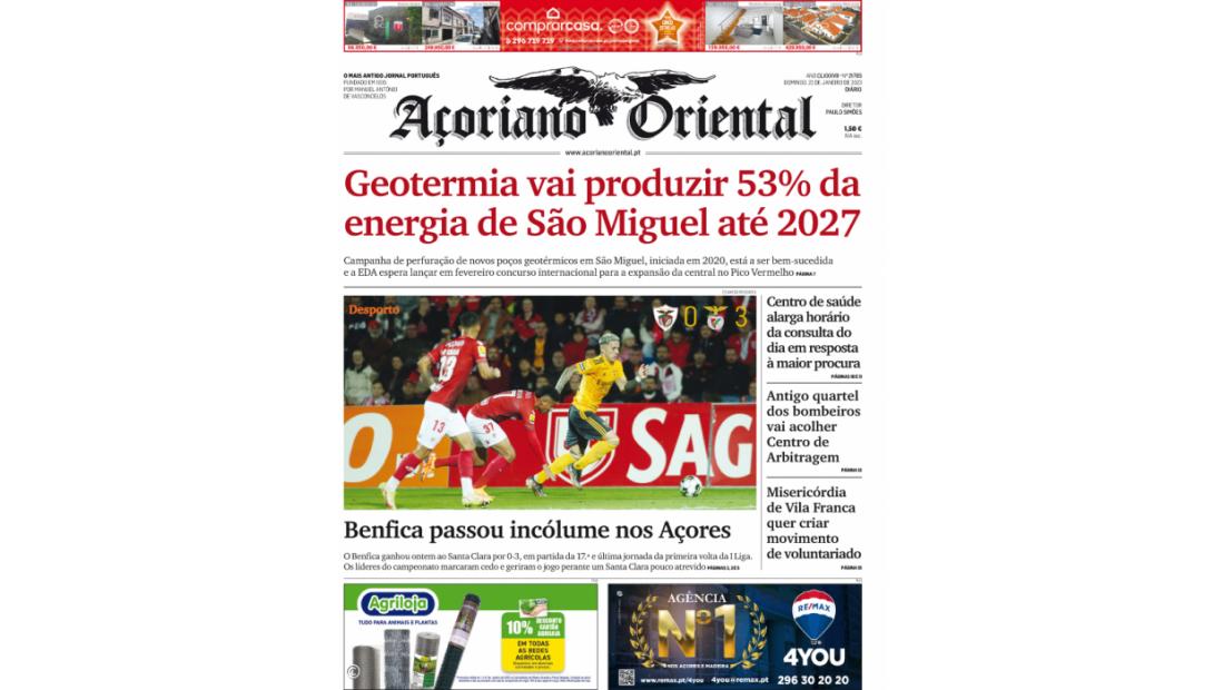 Geotermia vai produzir 53% da energia de São Miguel até 2027