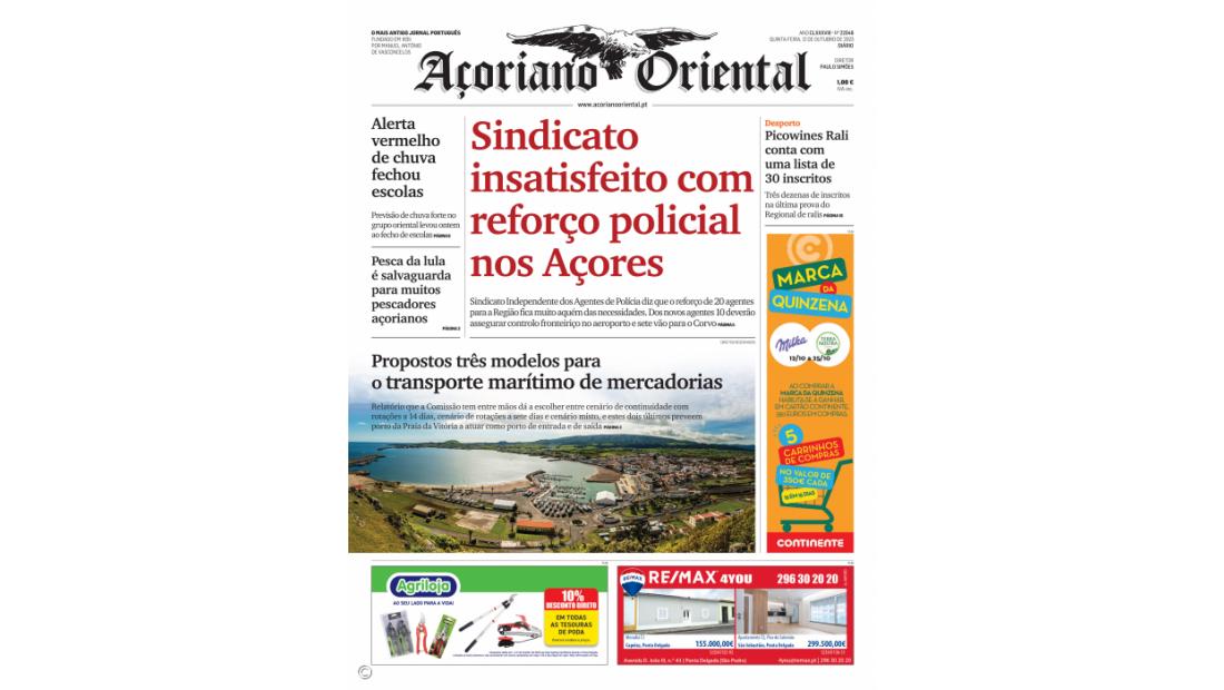 Sindicato insatisfeito com reforço policial nos Açores
