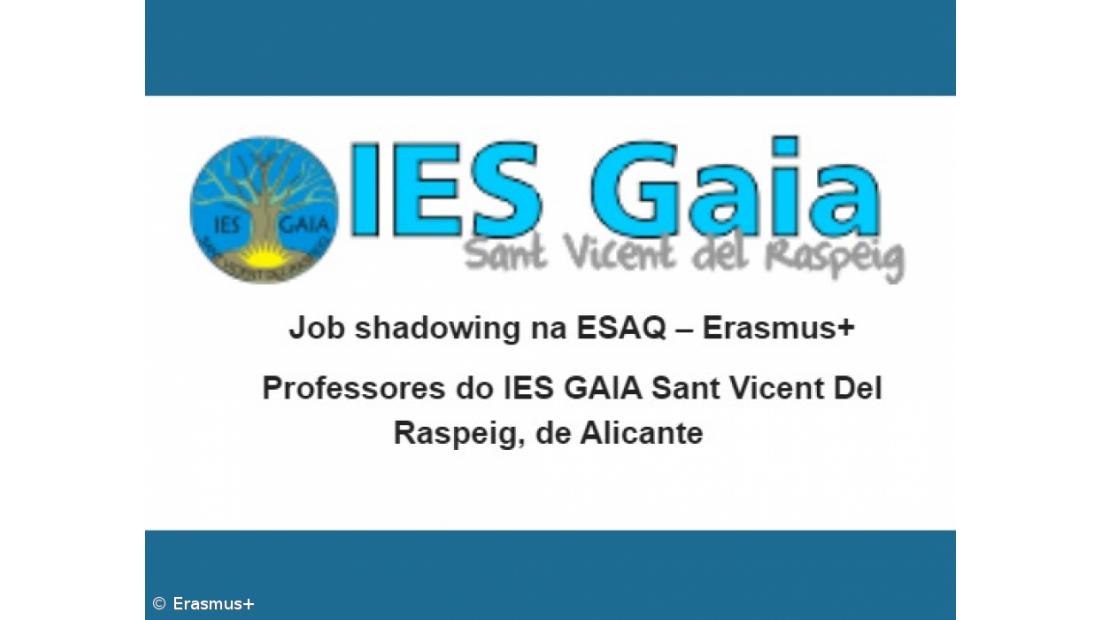 ESAQ recebe três professores do IES GAIA Sant Vicent Del Raspeig, de Alicante, Espanha, em Jobshadowing integrado no programa Erasmus+.