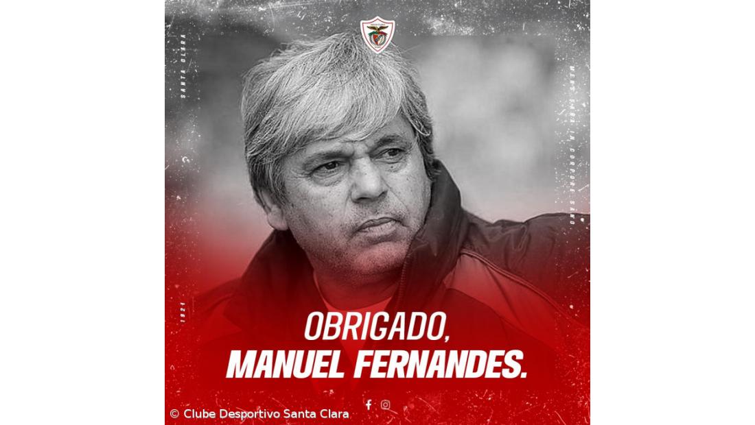Santa Clara agradece ao antigo treinador Manuel Fernandes