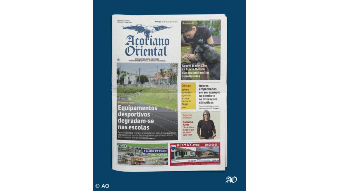 "Equipamentos desportivos degradam-se nas escolas" é a manchete do Açoriano Oriental