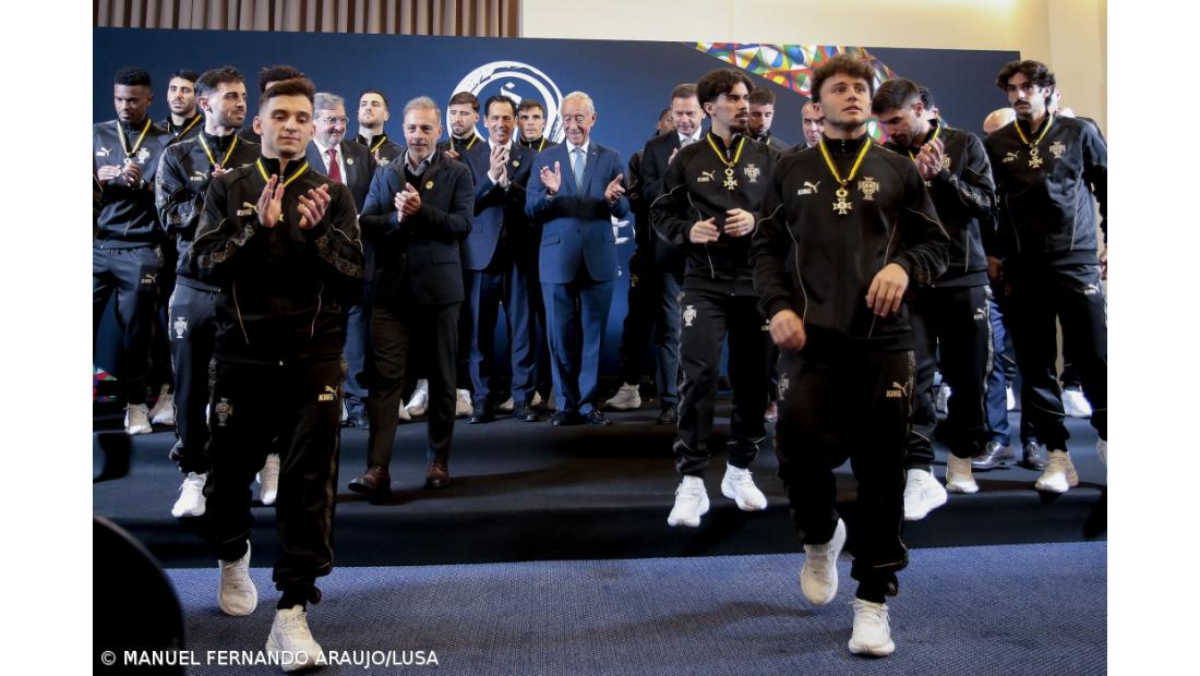 Marcelo encerra "ciclo vitorioso" com homenagem aos campeões da Liga das Nações