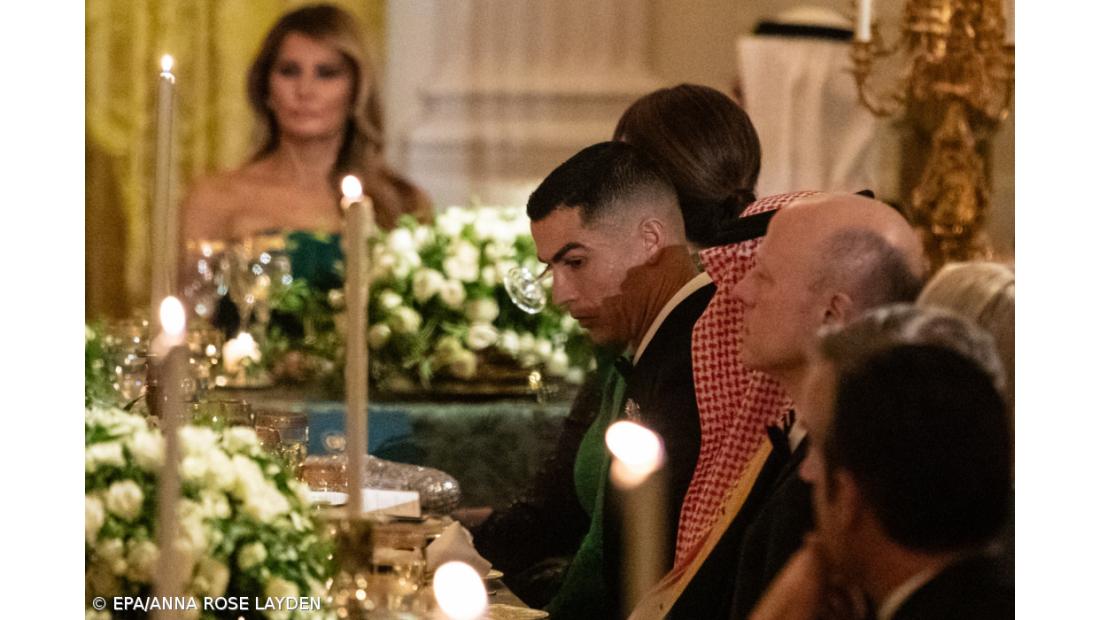 Cristiano Ronaldo recebido por Donald Trump na Casa Branca