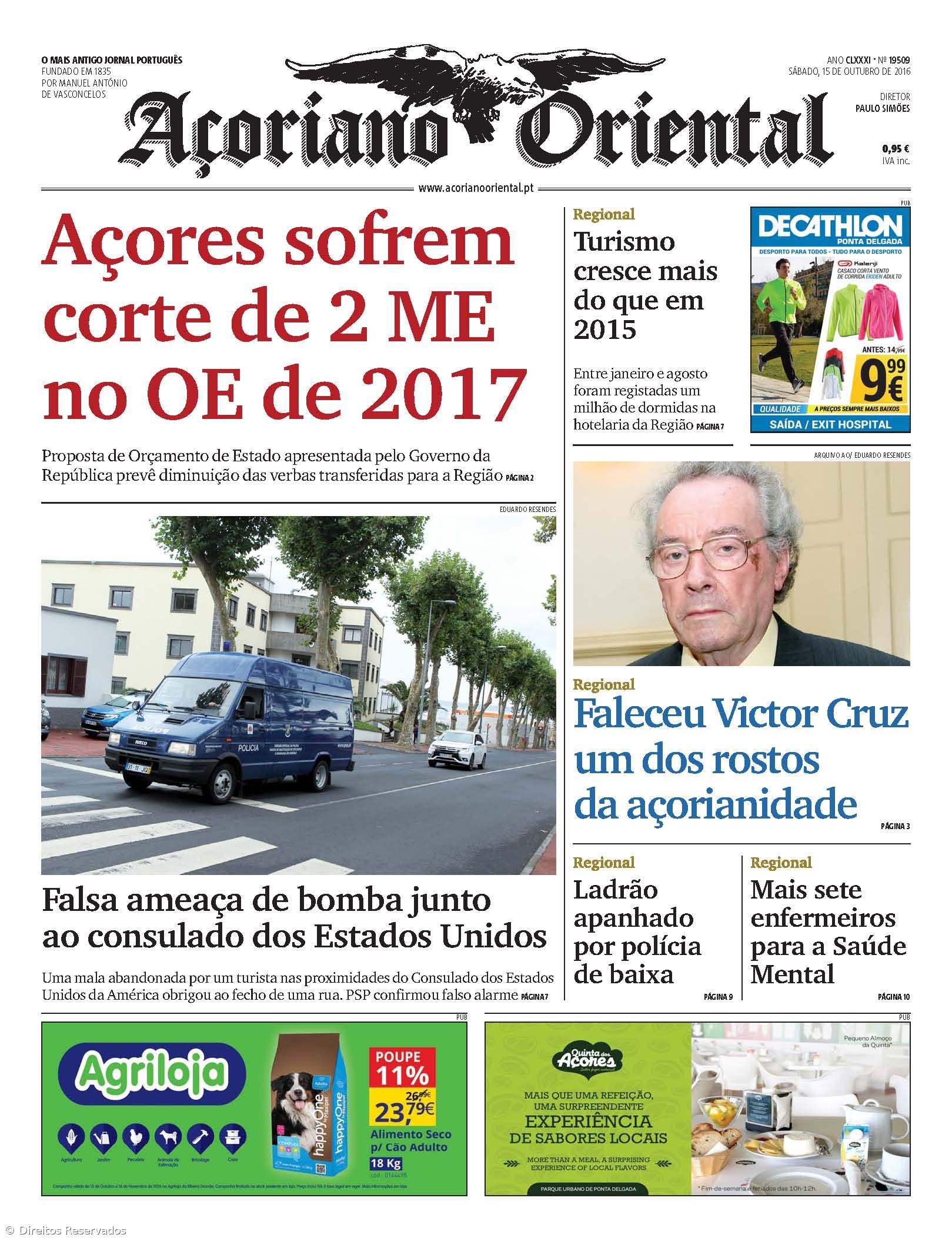 Açores sofrem corte de 2 ME no OE de 2017 – Imagem 1