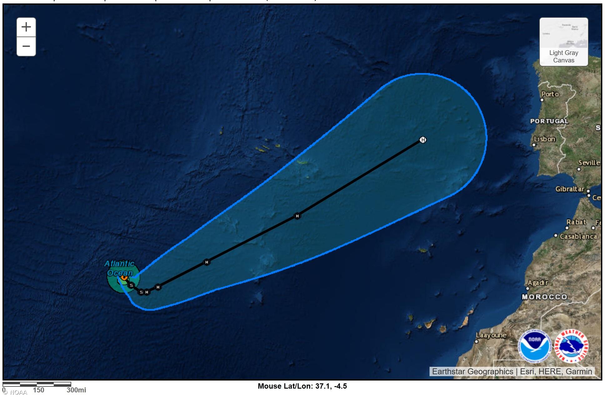 Tempestade tropical Ophelia com rajadas de 110 quilómetros/hora – Imagem 1