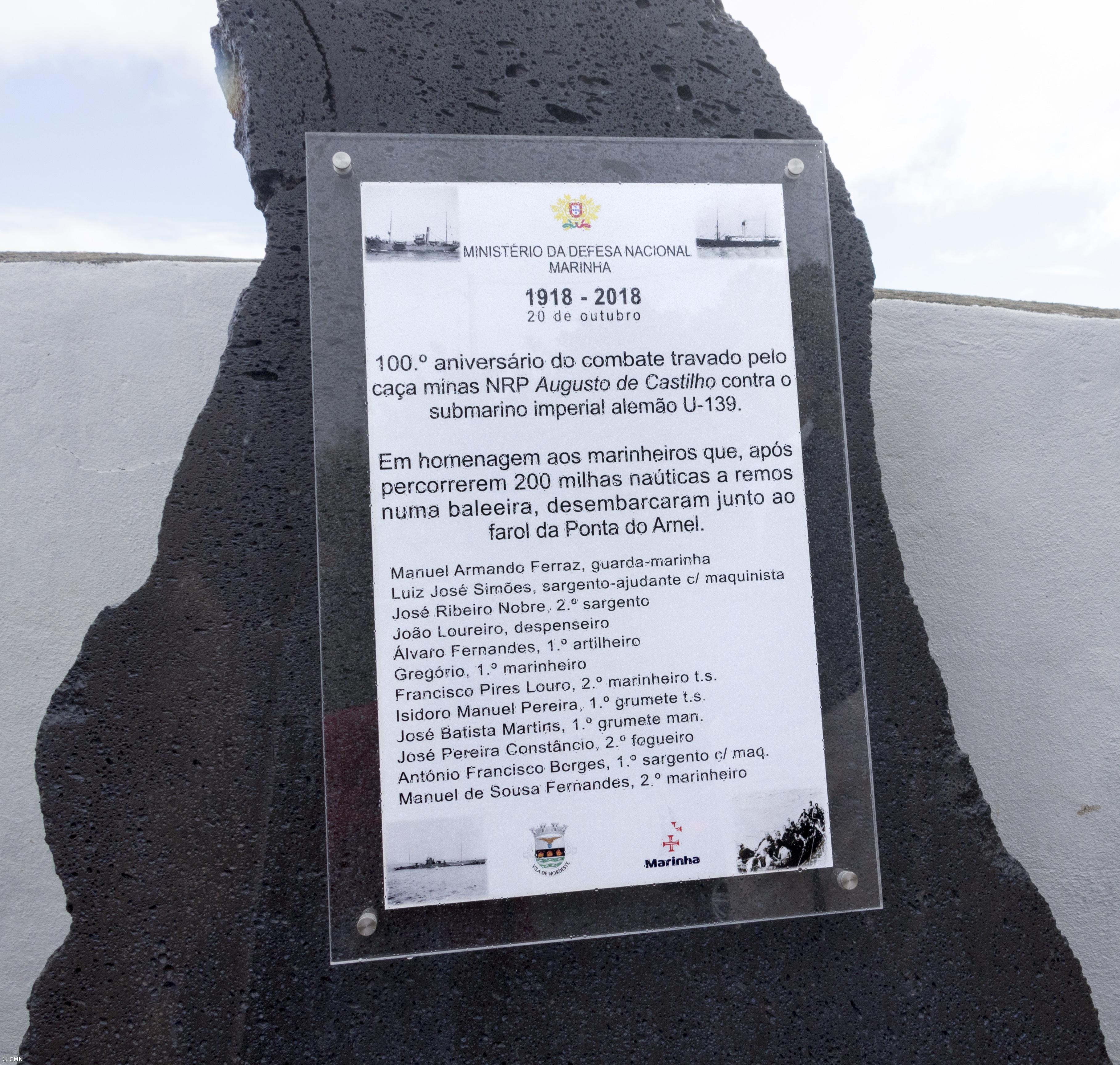 Homenagem aos sobreviventes do Navio Augusto de Castilho no Farol do Arnel  – Imagem 2