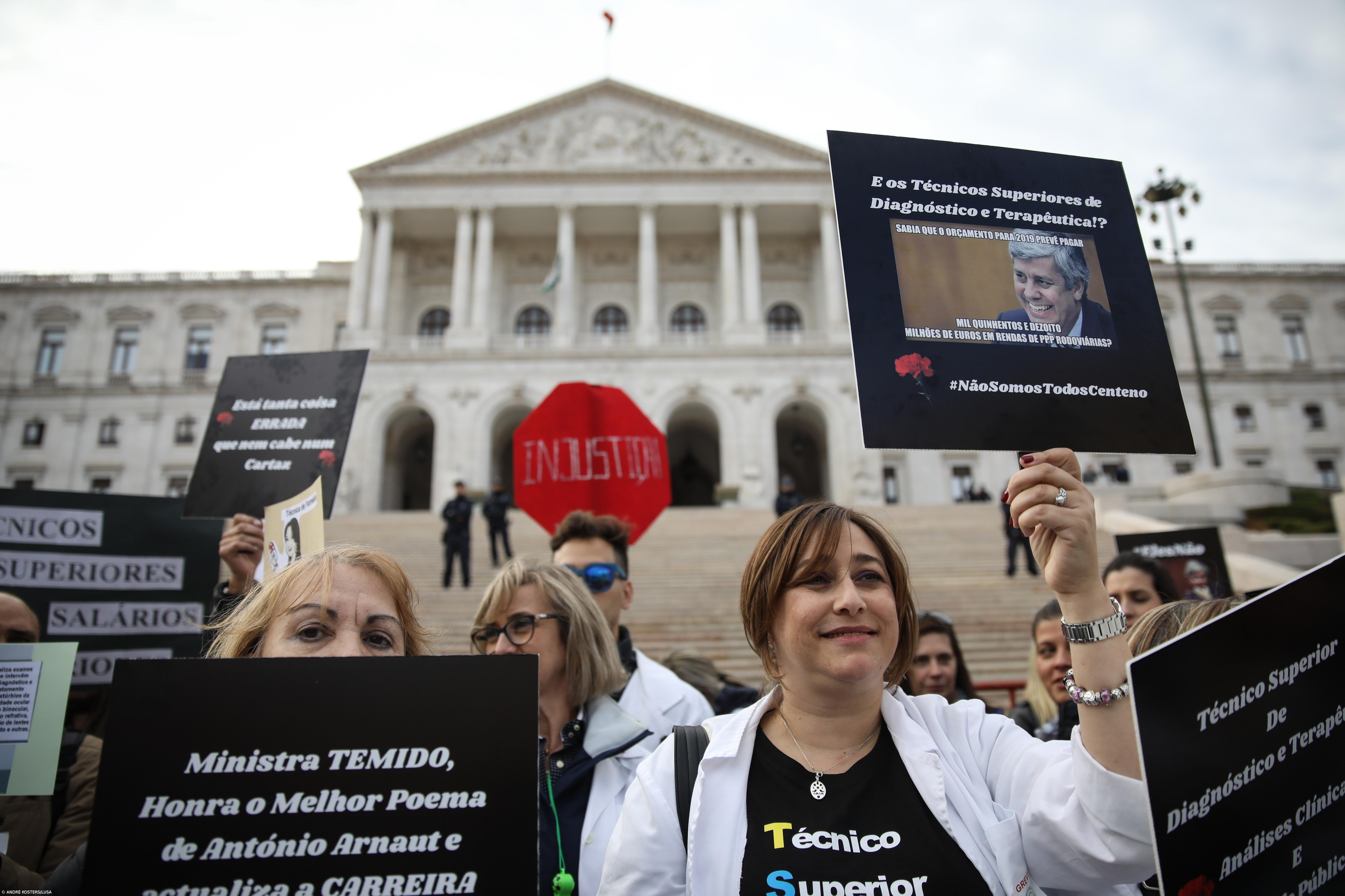 Milhares de técnicos de saúde pediram hoje justiça para a sua carreira frente à AR  – Imagem 1