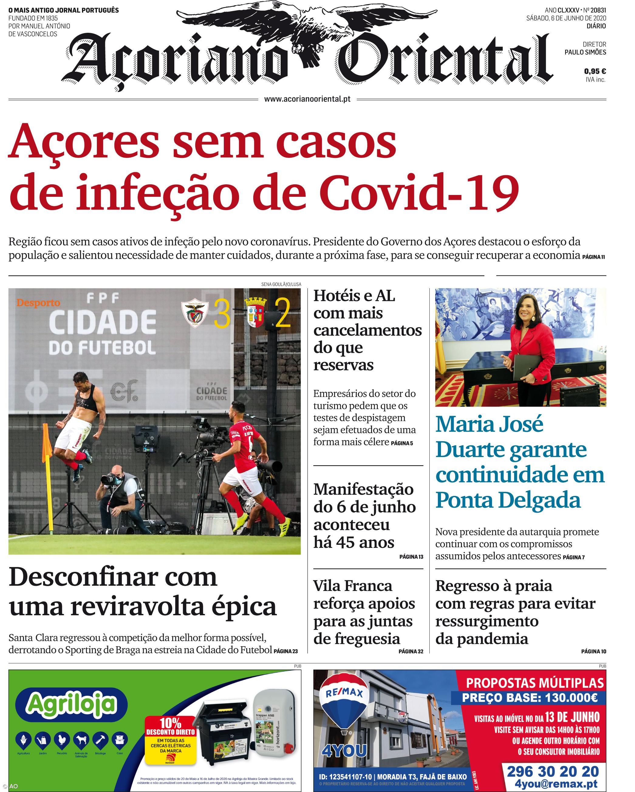 Açores sem casos  de infeção de Covid-19 – Imagem 1