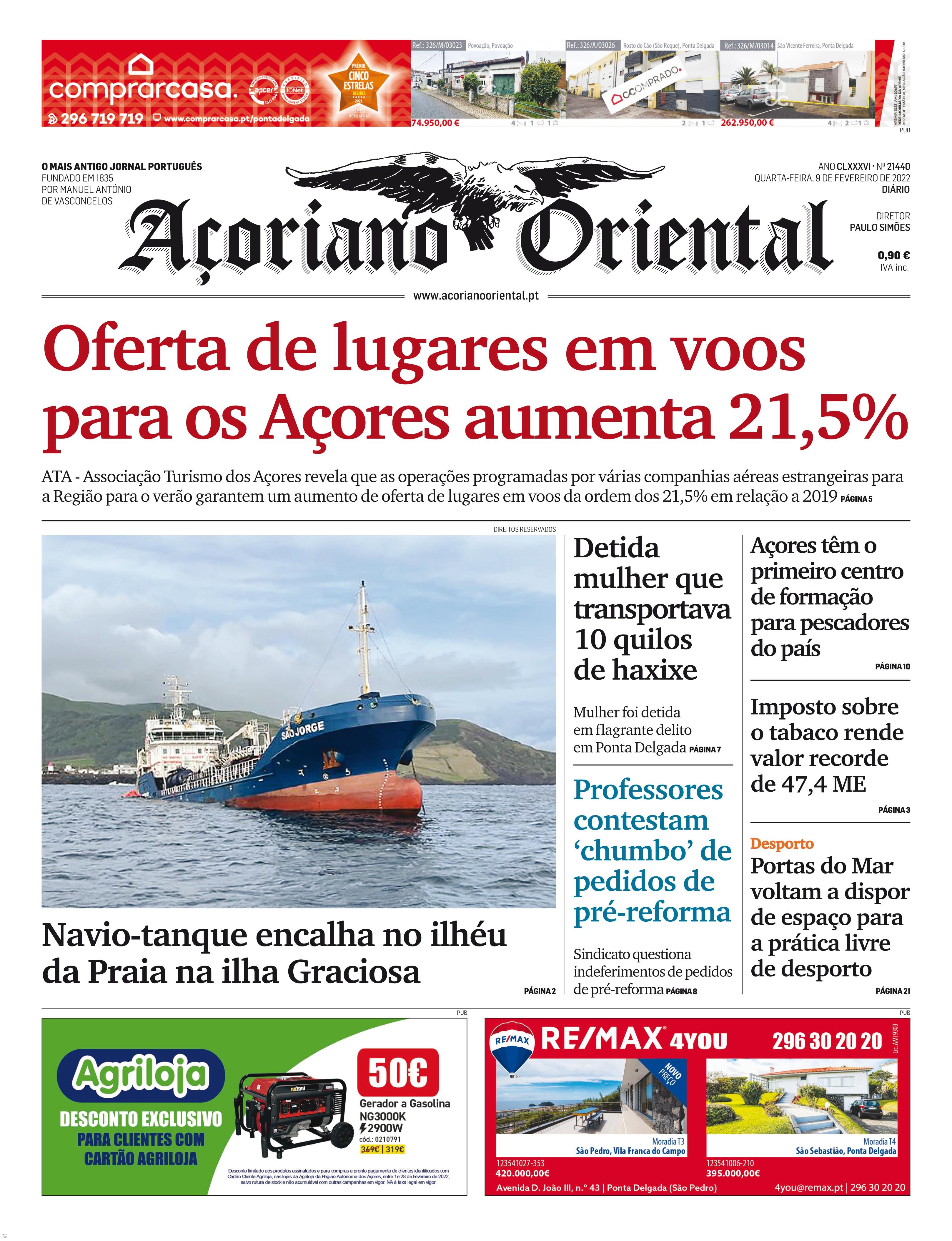 Oferta de lugares em voos para os Açores aumenta 21,5% – Imagem 1