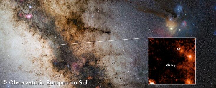 Detetado pela primeira vez par de estrelas próximo de buraco negro supermassivo – Imagem 1